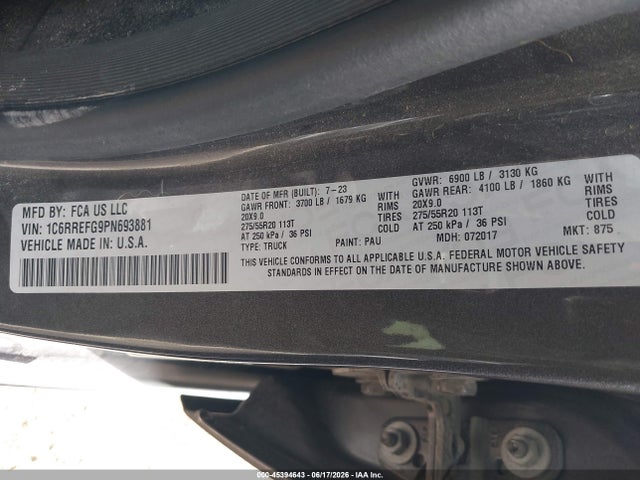Продаж на аукціоні авто 2023 Ram 1500 Lone Star  4x2 5'7 Box, vin: 1C6RREFG9PN693881, номер лоту: 45394643