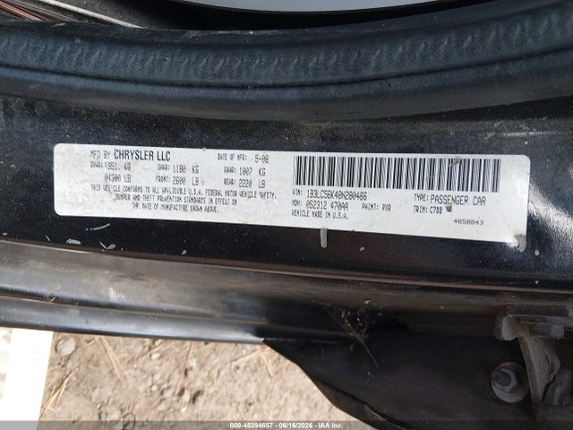 Продажа на аукционе авто 2008 Dodge Avenger Sxt, vin: 1B3LC56K48N280466, номер лота: 45394657