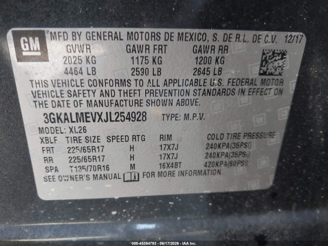 GMC Terrain Sle 2018 3GKALMEVXJL254928 Image 9