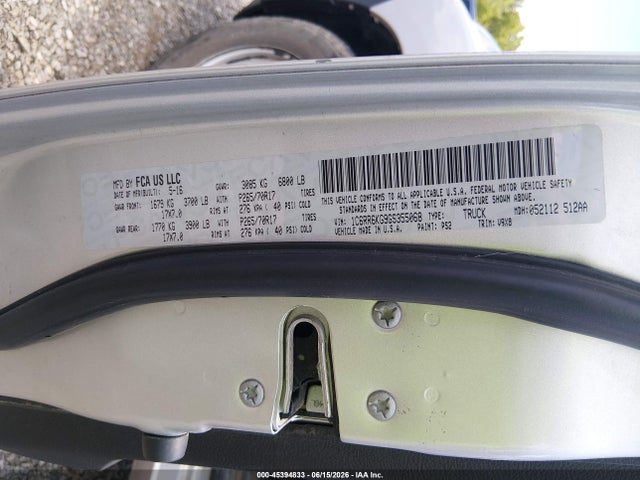 Aukcja sprzedaży 2016 Ram 1500 Tradesman, vin: 1C6RR6KG9GS355068, numer aukcji: 45394833