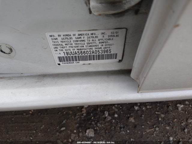 Aukcja sprzedaży 2002 Acura Tl 3.2, vin: 19UUA56602A053965, numer aukcji: 45394967