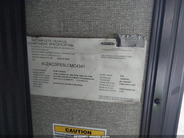 Freightliner Chassis Xc 2020 4UZACGFE5LCMC4341 Image 9