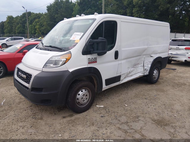 2021 Ram Promaster 2500 Low Roof 136 Wb მანქანა იყიდება აუქციონზე, vin: 3C6LRVVG3ME547242, აუქციონის ნომერი: 45395033