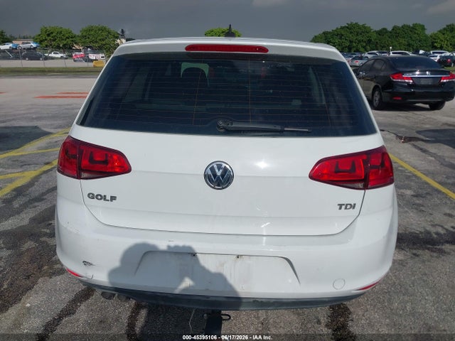 2015 Volkswagen Golf Tdi S 4-door მანქანა იყიდება აუქციონზე, vin: 3VW2A7AU3FM053018, აუქციონის ნომერი: 45395106