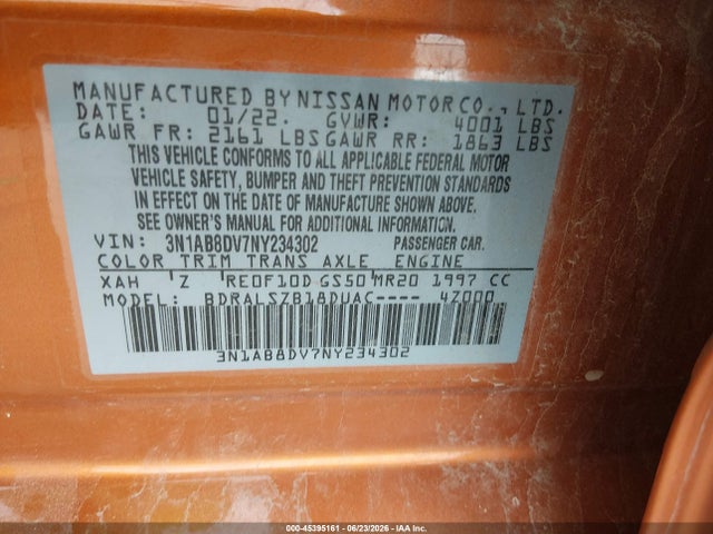 Nissan Sentra Sr Xtronic Cvt 2022 3N1AB8DV7NY234302 Image 9