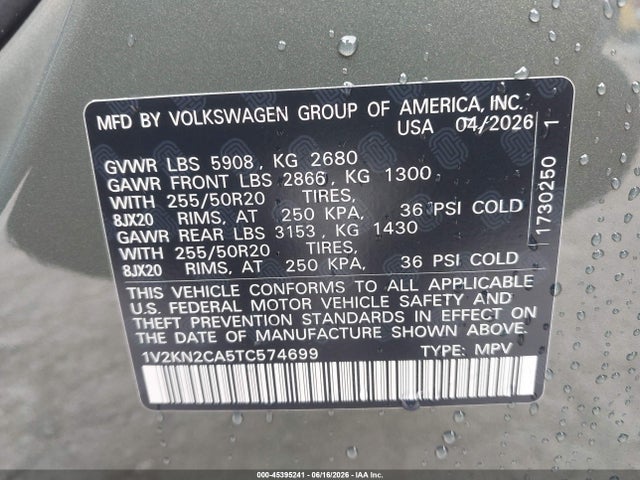 Volkswagen Atlas Se With Technology 2026 1V2KN2CA5TC574699 Image 9