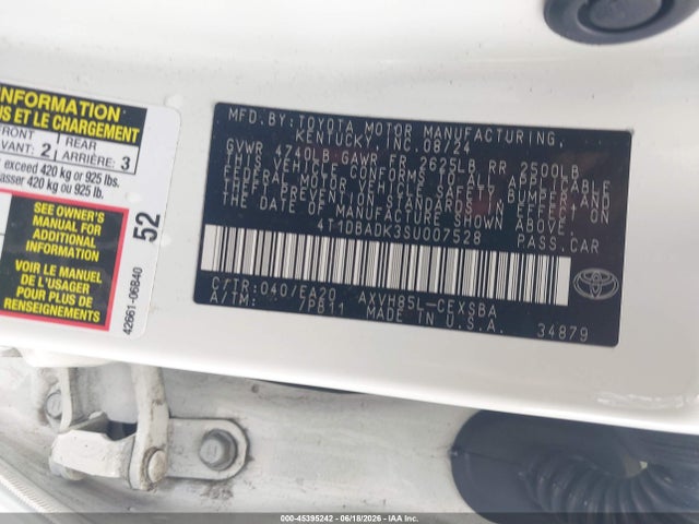 4T1DBADK3SU007528 Toyota CAMRY SE