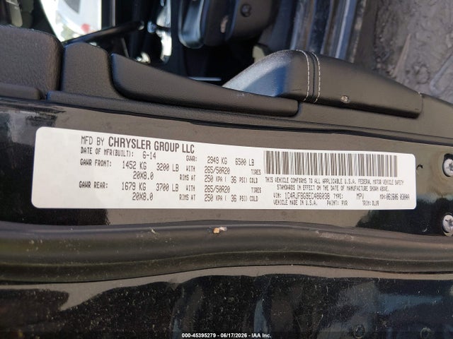 45395279 :رقم المزاد ، 1C4RJFBG9EC486038 vin ، 2014 Jeep Grand Cherokee Limited مزاد بيع