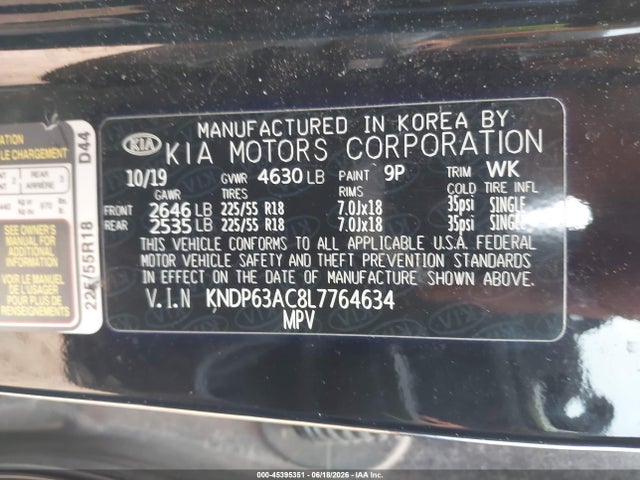 KIA SPORTAGE S 2020 KNDP63AC8L7764634 Image 9