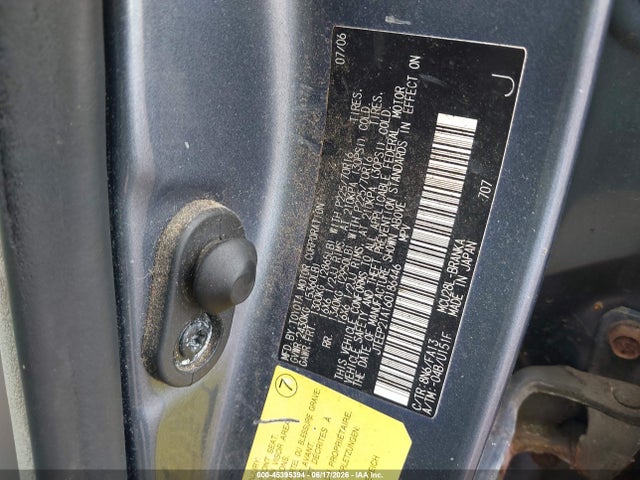 Aukcja sprzedaży 2006 Toyota Highlander V6, vin: JTEEP21A160186446, numer aukcji: 45395394