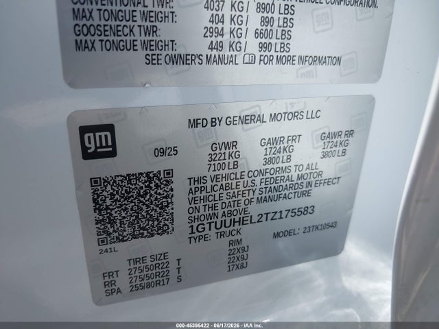 GMC SIERRA 1500 2026 1GTUUHEL2TZ175583 Image 9