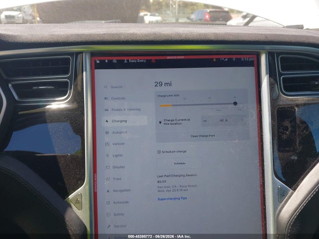 45395772 :رقم المزاد ، 5YJSA1E15GF131742 vin ، 2016 Tesla Model S 60/70/75/85 مزاد بيع