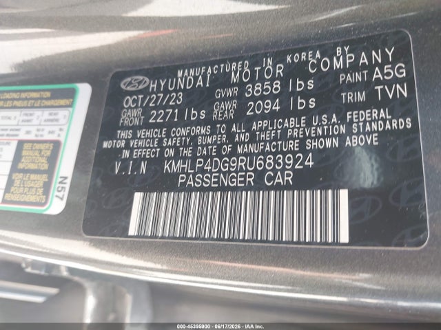 Hyundai Elantra Limited 2024 KMHLP4DG9RU683924 Image 9