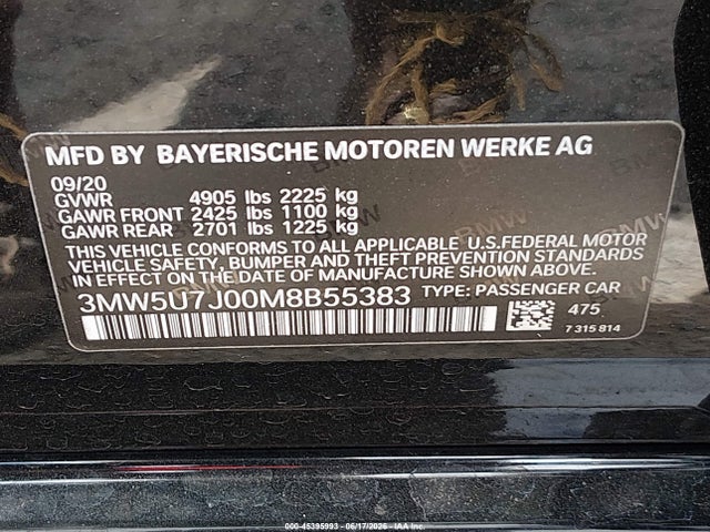 BMW M340I 2021 3MW5U7J00M8B55383 Image 9