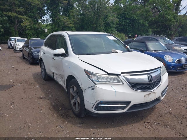 2015 Acura Mdx მანქანა იყიდება აუქციონზე, vin: 5FRYD4H2XFB032645, აუქციონის ნომერი: 45396057