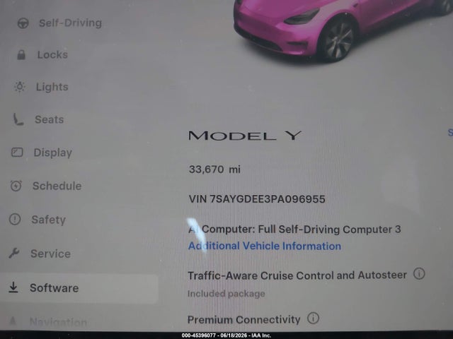 Продажа на аукционе авто 2023 Tesla Model Y Awd/long Range Dual Motor All-wheel Drive, vin: 7SAYGDEE3PA096955, номер лота: 45396077