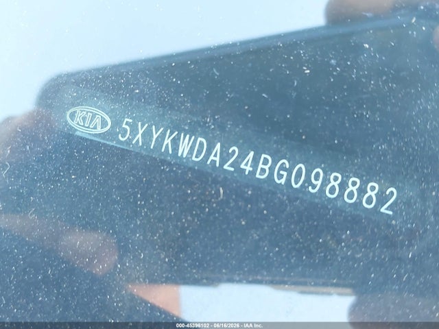 2011 Kia Sorento Sx V6 მანქანა იყიდება აუქციონზე, vin: 5XYKWDA24BG098882, აუქციონის ნომერი: 45396102
