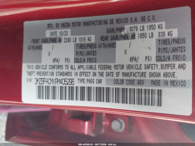Mazda Mazda3 2.5 S Preferred 2024 3MZBPACMXRM405296 Image 9