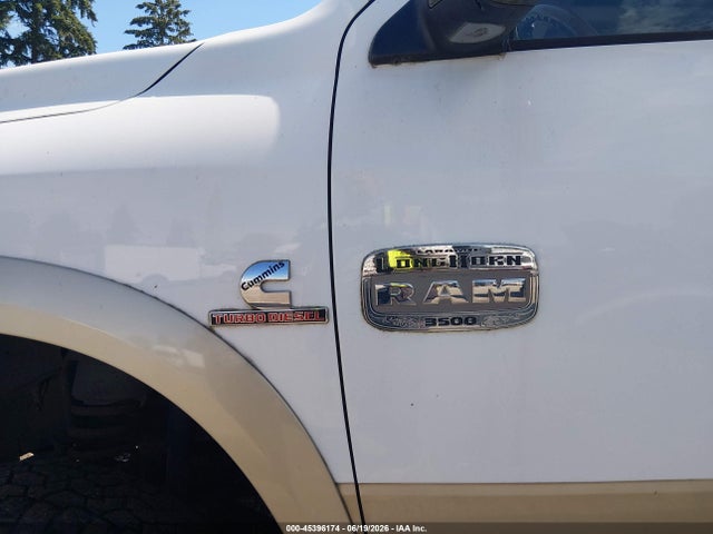 2013 Ram 3500 Laramie Longhorn მანქანა იყიდება აუქციონზე, vin: 3C63RRNL7DG597666, აუქციონის ნომერი: 45396174