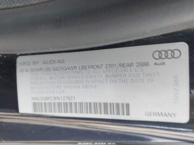 Продажа на аукционе авто 2014 Audi A7 3.0t Premium Plus, vin: WAU2GBFC3EN127821, номер лота: 45396182