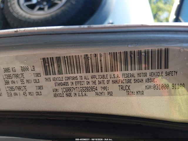Продаж на аукціоні авто 2016 Ram 1500 Rebel, vin: 1C6RR7YT1GS282854, номер лоту: 45396331