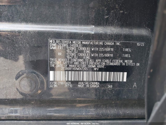 Продажа на аукционе авто 2024 Toyota Rav4 Hybrid Xle Premium, vin: 2T3B6RFV6RW047265, номер лота: 45396396