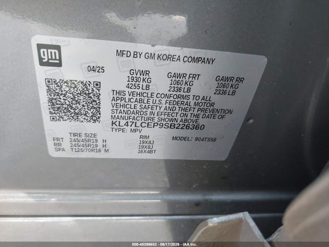 Продажа на аукционе авто 2025 Buick Envista Avenir Fwd, vin: KL47LCEP9SB226360, номер лота: 45396652