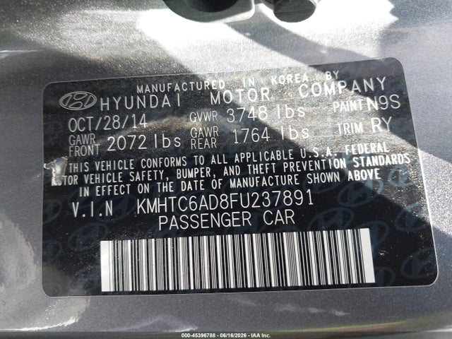 Hyundai Veloster 2015 KMHTC6AD8FU237891 Image 9