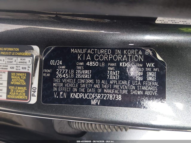 KIA Sportage Lx 2024 KNDPUCDF5R7278738 Image 9