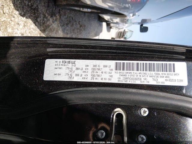 45396885 :رقم المزاد ، 1C6RR7KGXGS362536 vin ، 2016 Ram 1500 Tradesman مزاد بيع