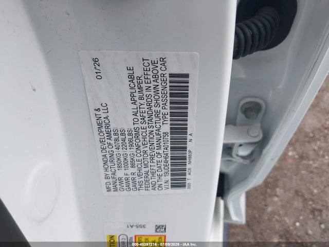Aukcja sprzedaży 2026 Acura Integra Fwd A-spec With Technology, vin: 19UDE4H64TA010758, numer aukcji: 45397216