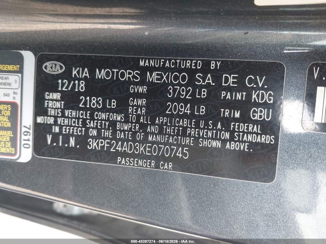 KIA Forte Lxs 2019 3KPF24AD3KE070745 Image 9