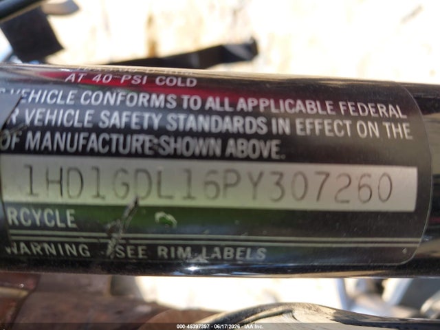 45397397 :رقم المزاد ، 1HD1GDL16PY307260 vin ، 1993 Harley-davidson Fxdl مزاد بيع