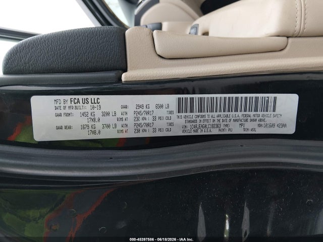 45397586 :رقم المزاد ، 1C4RJEAG0LC182363 vin ، 2020 Jeep Grand Cherokee Laredo E 4x2 مزاد بيع