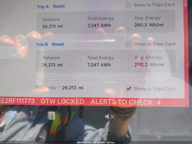 45397791 :رقم المزاد ، 7SAYGAEE2RF111773 vin ، 2024 Tesla Model Y Long Range Dual Motor All-wheel Drive مزاد بيع