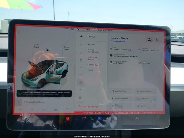 45397791 :رقم المزاد ، 7SAYGAEE2RF111773 vin ، 2024 Tesla Model Y Long Range Dual Motor All-wheel Drive مزاد بيع