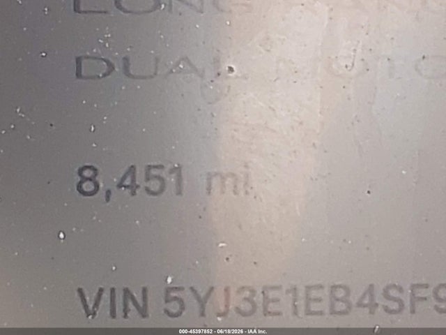 Продаж на аукціоні авто 2025 Tesla Model 3 Long Range All-wheel Drive, vin: 5YJ3E1EB4SF908258, номер лоту: 45397852