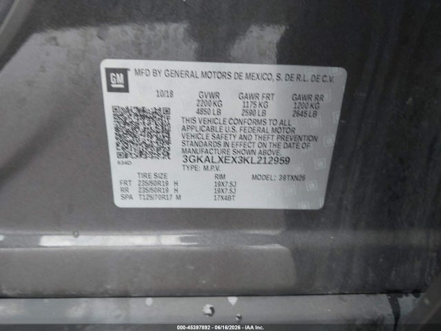 Продаж на аукціоні авто 2019 Gmc Terrain Denali, vin: 3GKALXEX3KL212959, номер лоту: 45397892