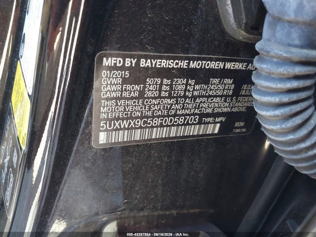 5UXWX9C58F0D58703 BMW X3 Xdrive28i