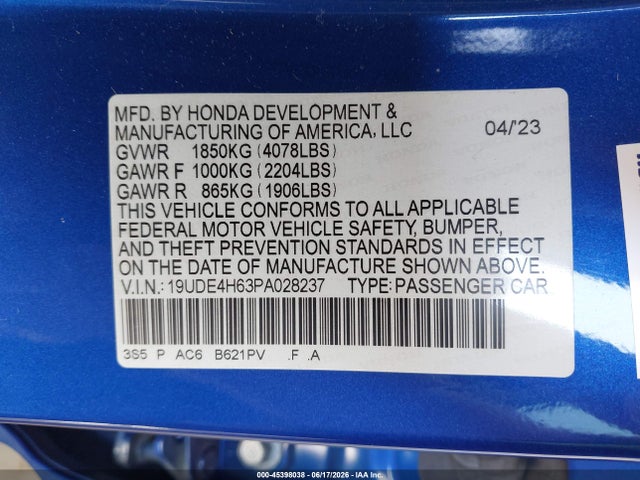 Acura Integra A-spec Technology 2023 19UDE4H63PA028237 Image 9