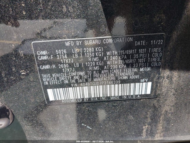 Subaru Outback Wilderness 2023 4S4BTGUD7P3146339 Image 9
