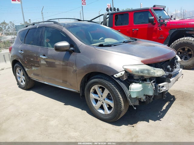 2009 Nissan Murano Sl მანქანა იყიდება აუქციონზე, vin: JN8AZ18U09W024191, აუქციონის ნომერი: 45398062