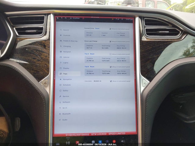 Aukcja sprzedaży 2016 Tesla Model S, vin: 5YJSA1E23GF156552, numer aukcji: 45398094