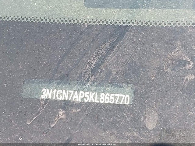 3N1CN7AP5KL865770 Nissan Versa 1.6 Sv