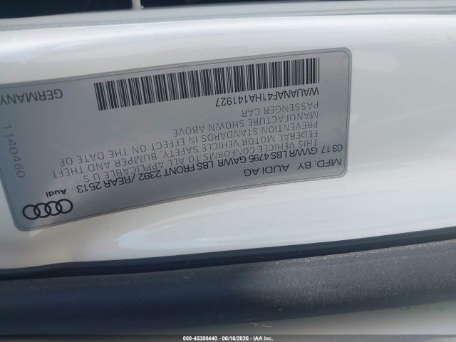 Audi A4 PREMIUM 2017 WAUANAF41HA141927 Image 9