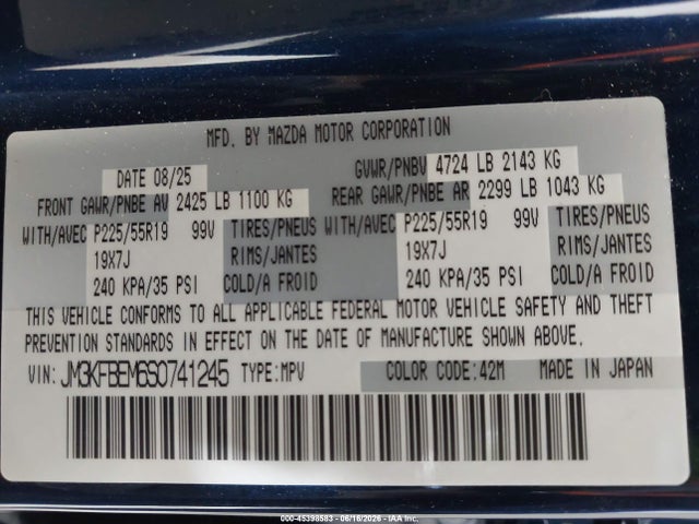 Mazda Cx-5 2.5 S Premium Plus 2025 JM3KFBEM6S0741245 Image 9