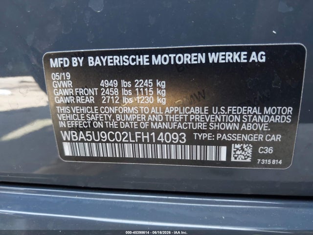 BMW M340i M340i Xdrive 2020 WBA5U9C02LFH14093 Image 9