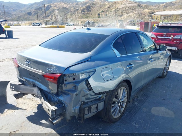 Продажа на аукционе авто 2018 Infiniti Q50 3.0t Luxe, vin: JN1EV7AP6JM361046, номер лота: 45398642