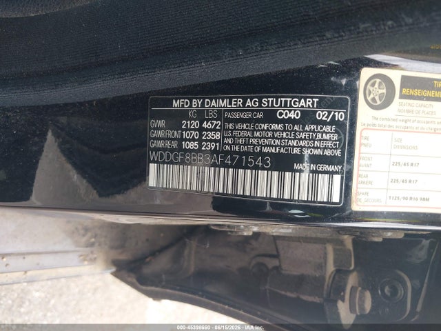 Продаж на аукціоні авто 2010 Mercedes-benz C 300 Luxury 4matic/sport 4matic, vin: WDDGF8BB3AF471543, номер лоту: 45398660