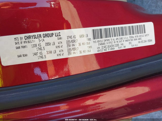 Продажа на аукционе авто 2014 Chrysler Town & Country Touring, vin: 2C4RC1BG4ER413289, номер лота: 45398741
